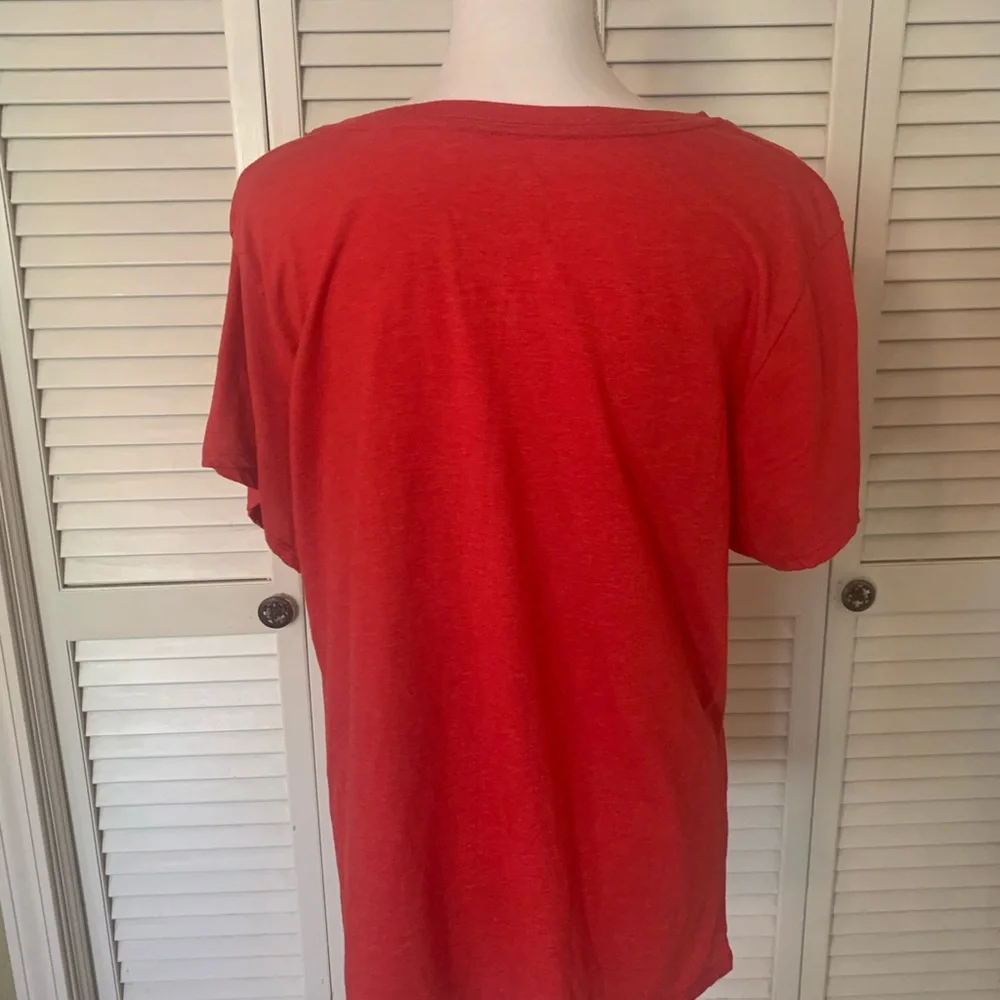 Disney Red Mickey Mouse Stars and Stripes Women's Tee Size XL - Picture 3 of 6